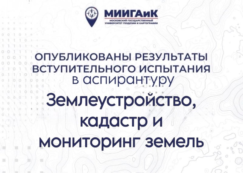 Результаты вступительного испытания в аспирантуру по научной специальности 1.6.15 Землеустройство, кадастр и мониторинг земель от 14.08.2026 г.
