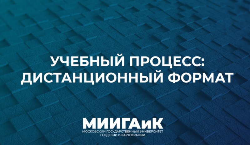 Учебный процесс: дистанционный формат