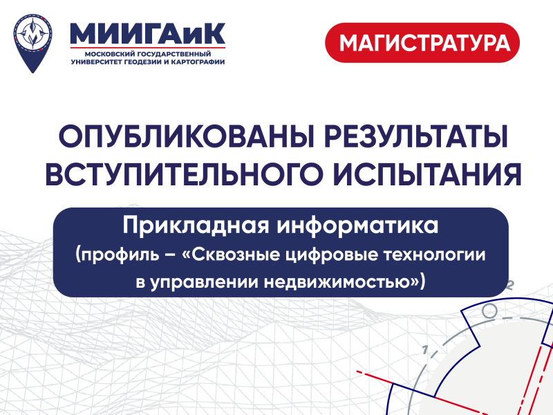 Результаты вступительного испытания в сетевую магистратуру по направлению подготовки 09.04.03 Прикладная информатика (дополнительный прием)